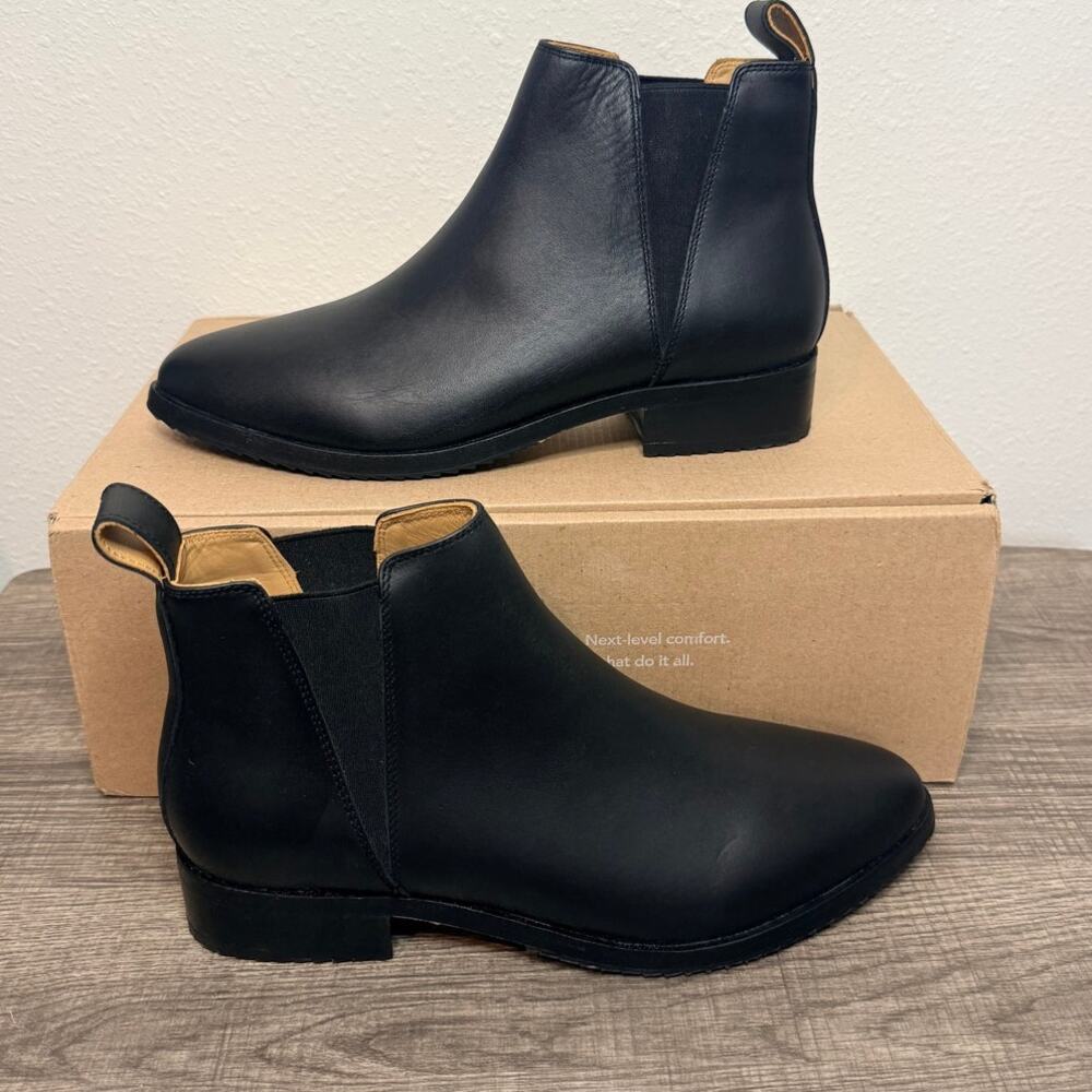 Nisolo Eva Everyday Chelsea Boots Women 8 Black Leather Ankle Boots - BRAND NEW